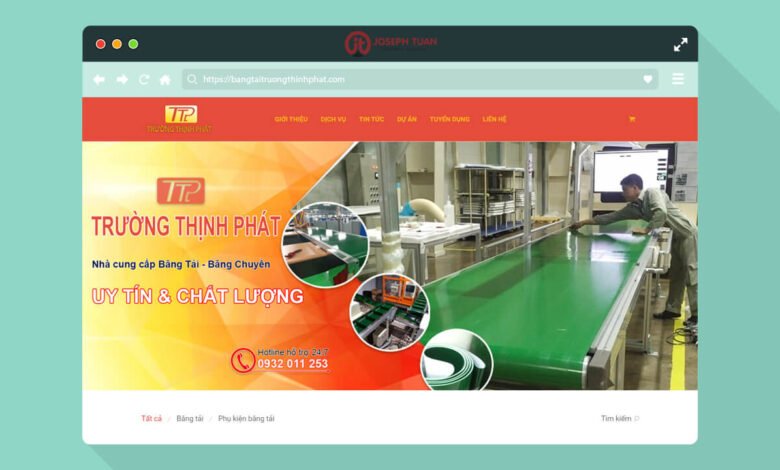 thiết kế website công ty sản xuất băng tải trường thịnh phát bangtaitruongthinhphat.com
