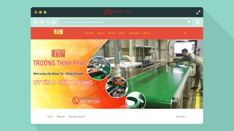 Website công ty sản xuất băng tải Trường Thịnh Phát | JosephTuan.com