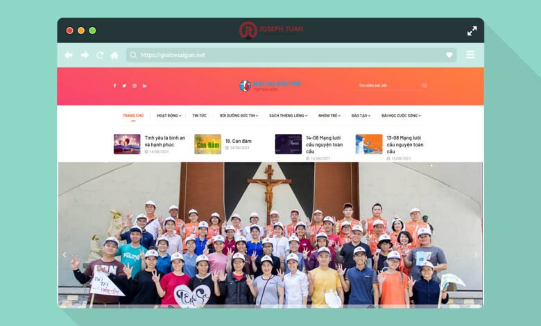 thiết kế website ban mục vụ giới trẻ tgp sài gòn gioitresaigon.net