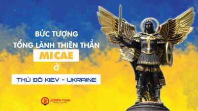tượng tổng lãnh thiên thần micae ở thủ đô kiev ukraine