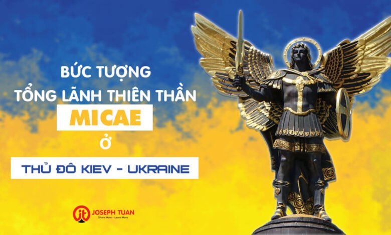 tượng tổng lãnh thiên thần micae ở thủ đô kiev ukraine