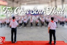 những trò chơi sinh hoạt tập thể tổ chức trên sân khấu